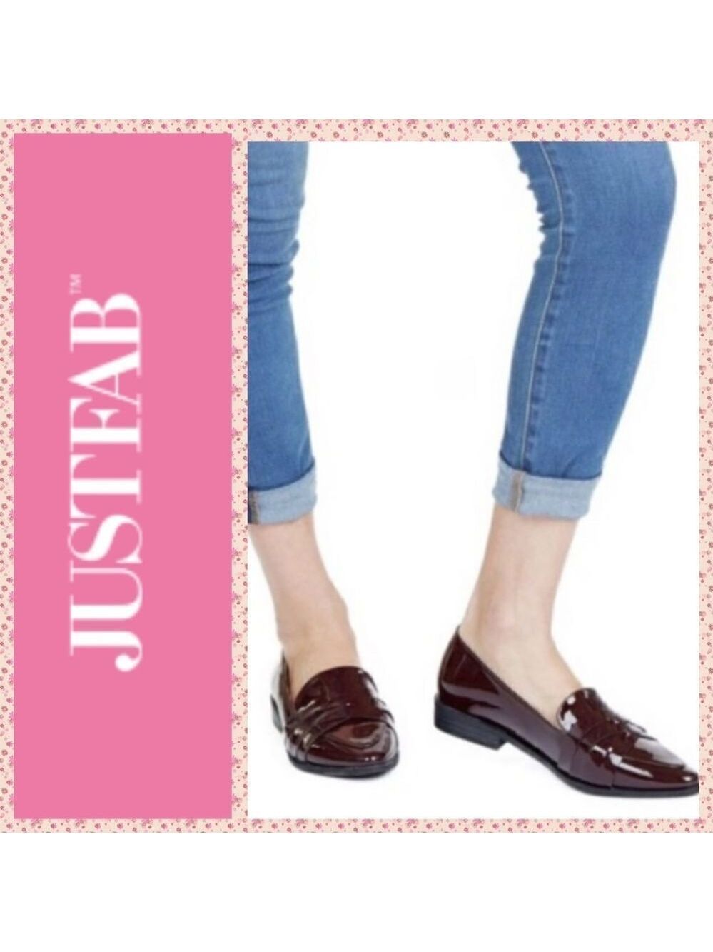 JustFab Burgundy Loafers